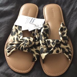 Brand new leopard print sandals size 8